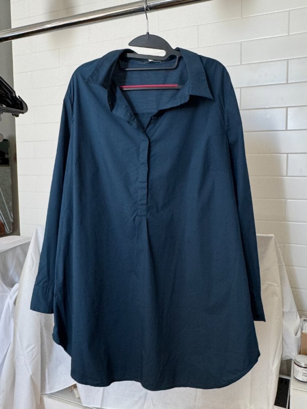 EUC Universal Standard Safra Poplin Tunic in Marine Blue US M (18-20) - Picture 3 of 4